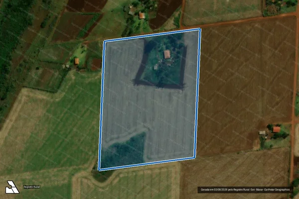 Imagem de satélite de P. A. Itamarati II (Gleba E) - Lote 1189 em Ponta Porã - MS