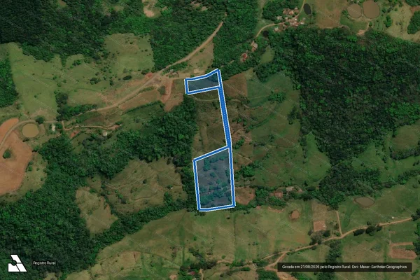 Imagem de satélite de PARTE DO LOTE RURAL Nº26 - PARCELA 01 em Barra Bonita - SC
