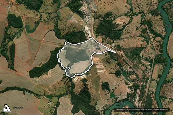Imagem de satélite de Fazenda Boa Vista do Corumbá Parte 1 - Parte 1 em Pires do Rio - GO