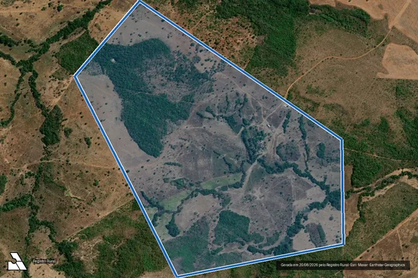 Imagem de satélite de FAZENDA PÉ DE MORRO - LOTE 37 DO LOTº SANTA ROSA, GLEBA 02 - 001 em Nova Rosalândia - TO