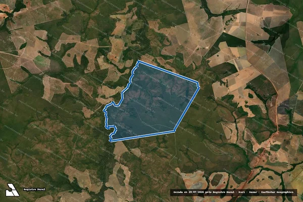 Imagem de satélite de Fazenda King Hill - Parcela 1 em Gaúcha do Norte - MT