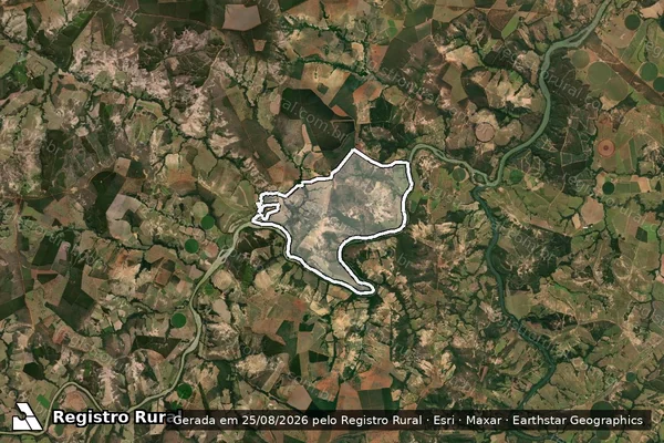 Imagem de satélite de Fazenda Barra do Pará - Parte 1 em Abaeté - MG
