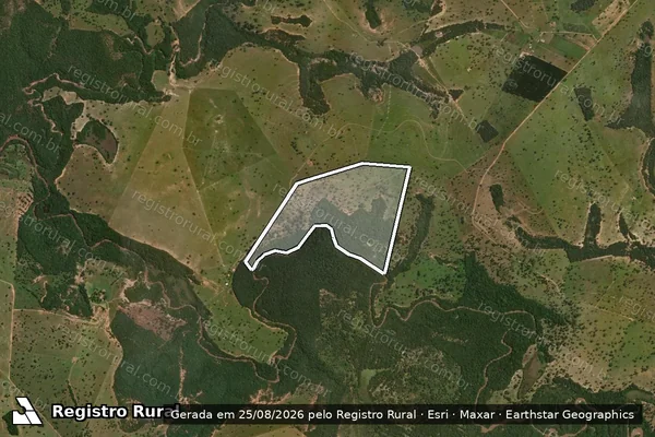 Imagem de satélite de Fazenda Jauru - Parte 1 em Alcinópolis - MS