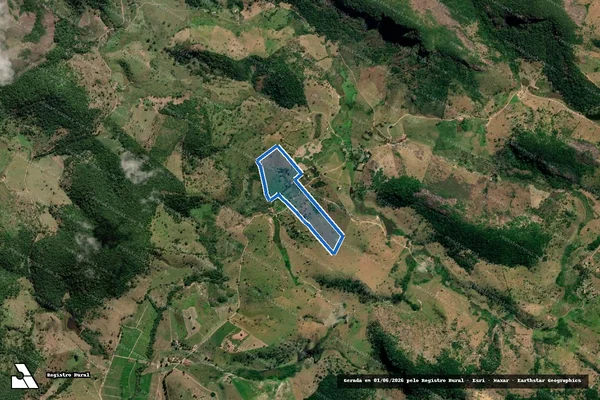 Imagem de satélite de Fazenda Córrego Novo - Parte 01 em Novo Oriente de Minas - MG