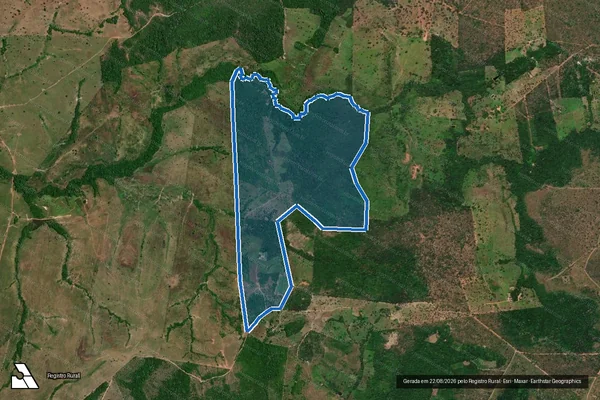 Imagem de satélite de Fazenda Santa Clara - Parte 1 em São Bento do Tocantins - TO