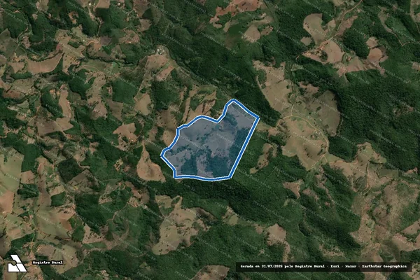Imagem de satélite de Sítio Pirapetinga - Parcela 1 em Piranga - MG