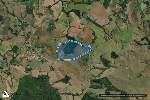 Imagem de satélite de SÍTIO SÃO ROQUE - GLEBA A em Carlópolis - PR