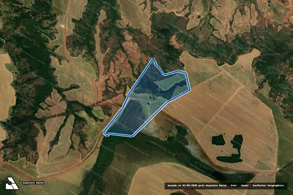 Imagem de satélite de FAZENDA SÃO DOMINGOS - 001 em Paraúna - GO