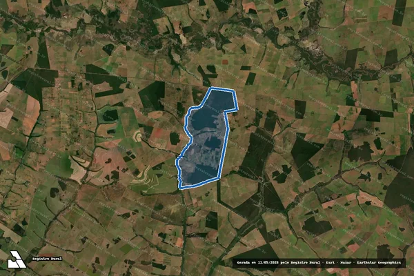 Imagem de satélite de Projeto de Assentamento São João - Lote 01 em Nova Alvorada do Sul - MS