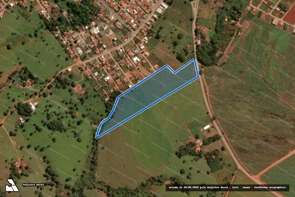 Imagem de satélite de CIPÓ, BARRA FUNDA e CÓRREGO DA BARRA FUNDA - PARTE 1 em Rubiataba - GO