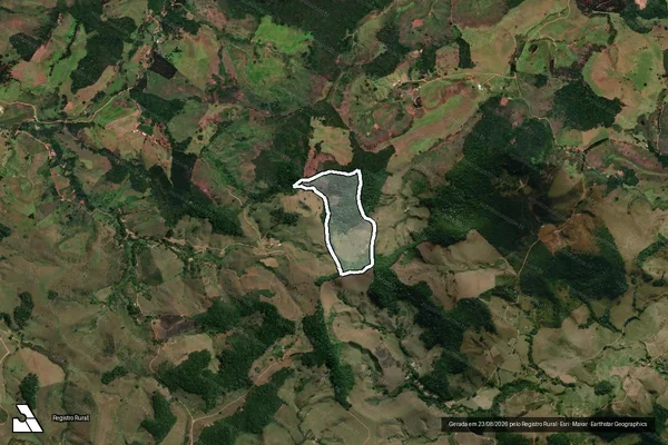 Imagem de satélite de ALDEIA - 001 em Brás Pires - MG