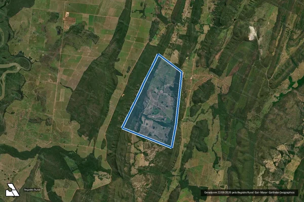 Imagem de satélite de Fazenda 4M ? Matric. 26.981 - Parte 1 em Cáceres - MT