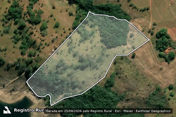 Imagem de satélite de Fazenda Duas Barras - Parte 1 em Iraí de Minas - MG