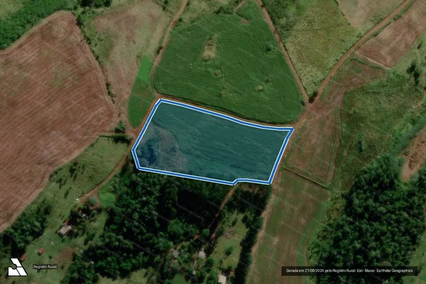 Imagem de satélite de Lote 531 ? Projeto de Assentamento Marcos Freire - Matrícula L531 P3 em Rio Bonito do Iguaçu - PR