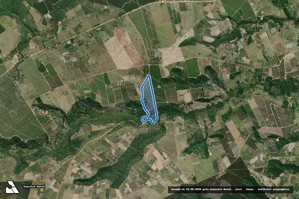 Imagem de satélite de P.A. MARAVILHA / LOTE 167-B em Eunápolis - BA