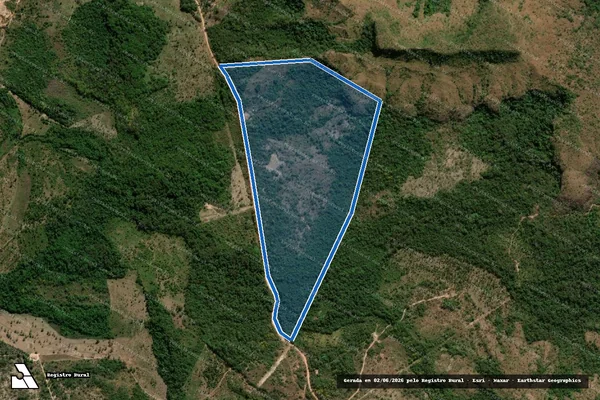 Imagem de satélite de Fazenda Riacho Fundo - Lote 47 Parte, Loteamento Rio Vermelho - Parte 01 em Goiatins - TO