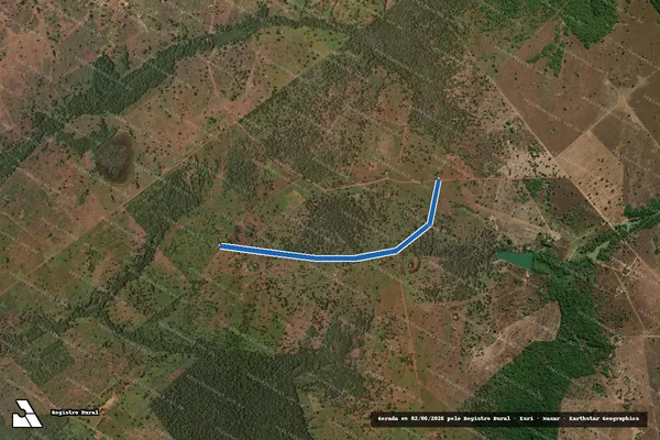 Imagem de satélite de Estrada Vicinal VC-02 – Projeto de Assentamento Gustavo Martins / Estrada Vicinal VC-02 – P. A. Gustavo Martins