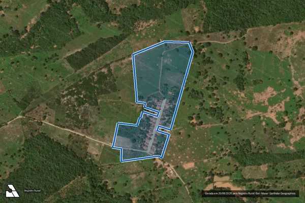 Imagem de satélite de FAZENDA BAIXA DA AREIA - GLEBA 049 ? REMANESCENTE 004 em Santa Maria da Vitória - BA
