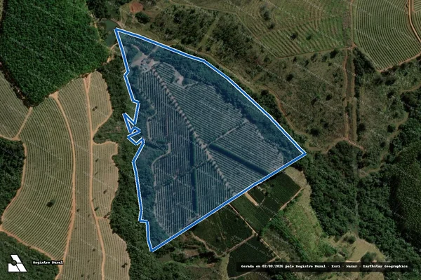 Imagem de satélite de SÍTIO RENASCER - SÍTIO RENASCER em Santo Antônio do Amparo - MG