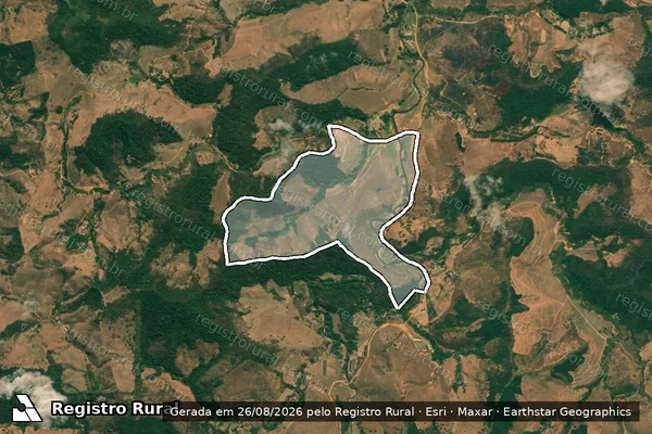 Imagem de satélite de FAZENDA FORTALEZA - GLEBA 3 em Oratórios - MG