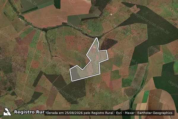 Imagem de satélite de FAZENDA DEGREDO - GLEBA 5 em Santa Vitória - MG