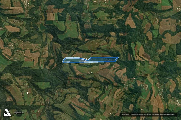 Imagem de satélite de LOTE RURAL N°105 - B em São João do Oeste - SC