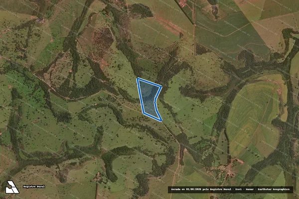 Imagem de satélite de FAZENDA BELA VISTA, lugar denominado GENEROSO - 001 em Prata - MG