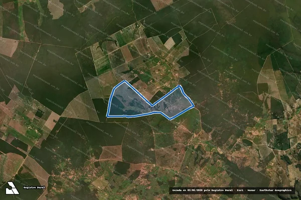 Imagem de satélite de FAZENDA BOQUEIRÃO - Parte 1 em São Félix do Coribe - BA