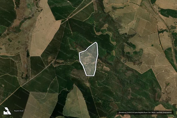 Imagem de satélite de Fazenda Monjolinho e Sítio Potara - Sítio Potara em Itirapina - SP