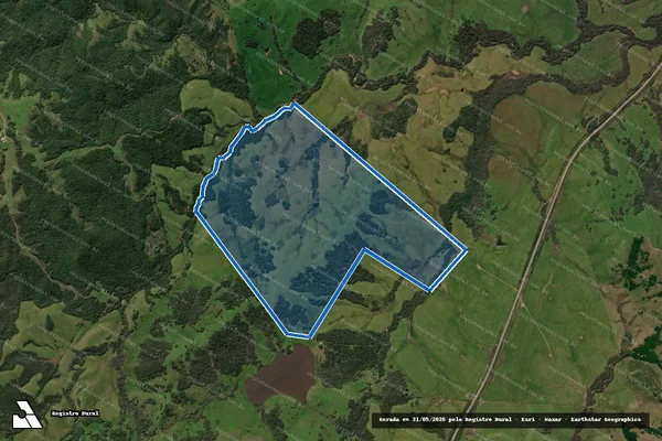 Imagem de satélite de Fazenda Santa Rosa IV - Parte 1 em Caçapava do Sul - RS