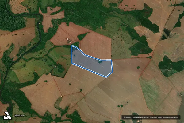 Imagem de satélite de Fazenda Barreiro - Camila 1 em Jataí - GO