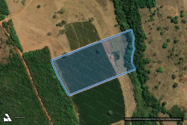 Imagem de satélite de Fazenda Esmeril, lugar Chapadão de Ferro - Parcela 1 em Patrocínio - MG