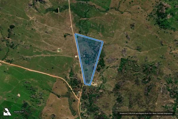 Imagem de satélite de Lote 198 (Parte A) da Gleba 28 do PICOP - LOTE 198 PARTE A2 em Ouro Preto do Oeste - RO