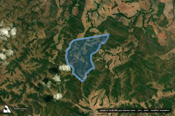 Imagem de satélite de FAZENDA SANTANA (GLEBA 01 DESMEMBRAMENTO) - Parte 1 em Bom Jardim de Goiás - GO