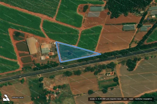 Imagem de satélite de Gleba B do Sítio Córrego do Pavão - Parcela 1 em Borborema - SP