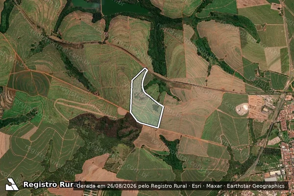 Imagem de satélite de Fazenda Serrinha  - Parcela 1 em Santa Adélia - SP