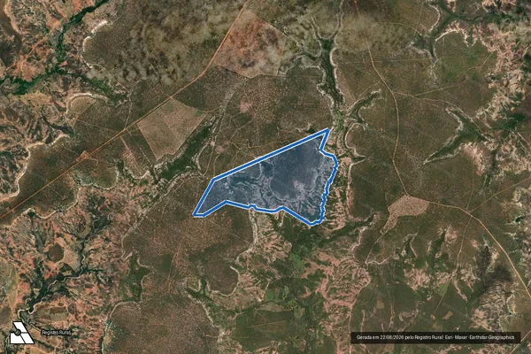 Imagem de satélite de FAZENDA CERCADO "CASTANHEIRA" - Parte 1 em Urucuia - MG