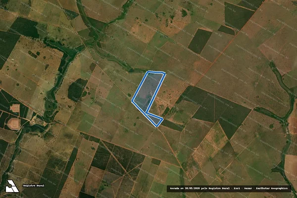 Imagem de satélite de FAZENDA OURO VERDE - Parte 1 em Água Clara - MS