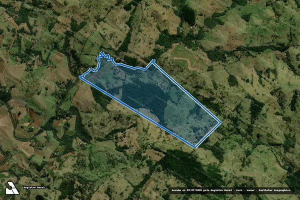 Imagem de satélite de FAZENDA SÃO JOSÉ ? Mat 3097 - REGINALDO DE CAMPOS em Laranjal - PR