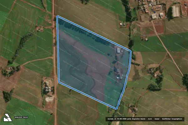 Imagem de satélite de PARTE DO LOTE RURAL Nº 245 E 246 - PARTE DOS LOTES RURAIS Nºs 245 E 246 - PARTE 01 em Campinas do Sul - RS