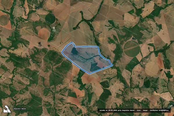 Imagem de satélite de Fazenda Papuan - Parcela 1 em Caldas Novas - GO