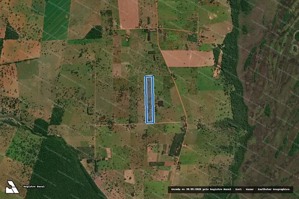Imagem de satélite de Lote C12 ? Reassentamento Fazenda Pedra Bonita - Remanescente em Brasilândia - MS