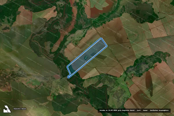 Imagem de satélite de Fazenda J3M - Parte 1 em Rio Brilhante - MS
