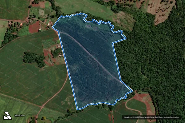Imagem de satélite de Lote Rural denominado nº 283-F, da Gleba nº 04, da Colônia ?B?, Santa Helena Sol de Maio - Parcela 1 em Santa Helena - PR