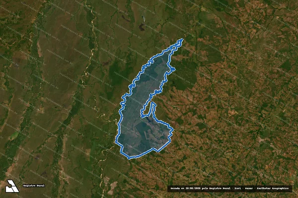 Imagem de satélite de FAZENDA PIRATININGA - GLEBA 01 em São Miguel do Araguaia - GO