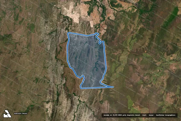 Imagem de satélite de FAZENDA PERI-PERI denominação FAZENDA FURQUILHA - Parcela 1 em Nova Roma - GO