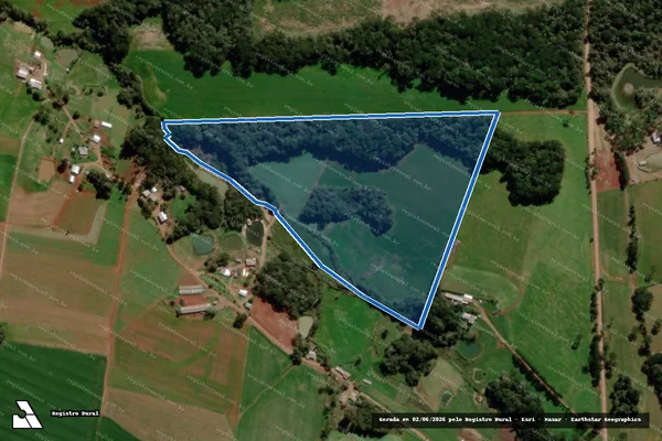 Imagem de satélite de Propriedade de Rudimar Tonin e Jair Tonin - Gleba 01 em Gentil - RS
