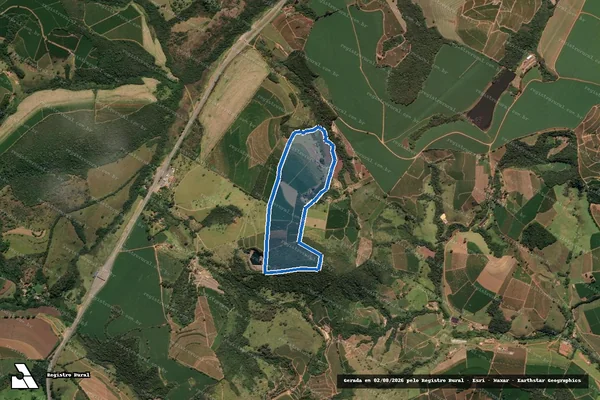Imagem de satélite de Triângulo - Triângulo em Carmo da Cachoeira - MG