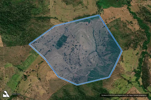 Imagem de satélite de Fazenda Canaa - Parcela 1 em Ponte Alta do Tocantins - TO