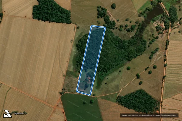 Imagem de satélite de FAZENDA CÓRREGO DA ÁGUA BRANCA - GLEBA 02 em Ipiranga de Goiás - GO
